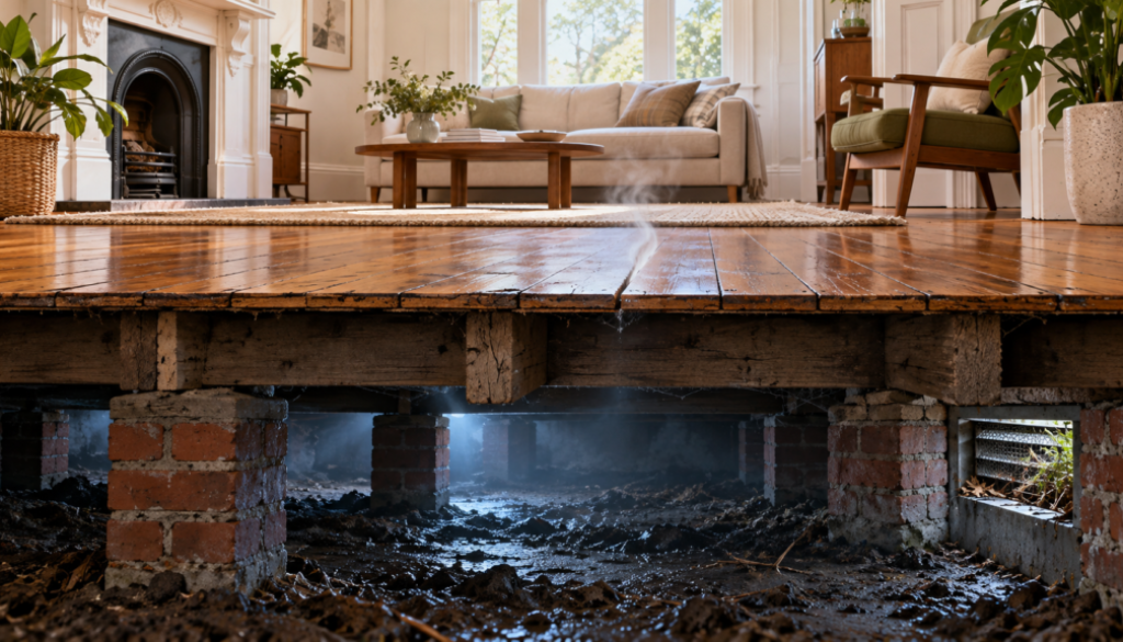 Damp Smell Under Floorboards? Causes & Solutions Melbourne-photo