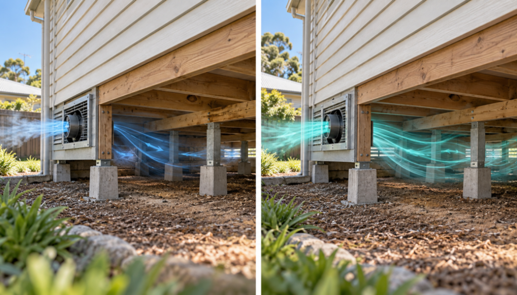 Negative vs Positive Pressure Subfloor Ventilation 2