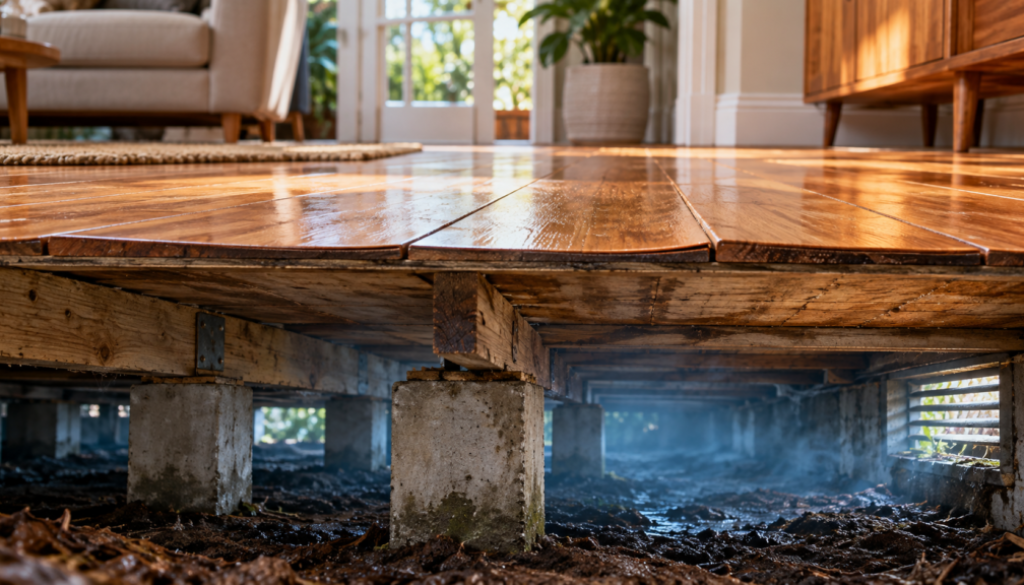 Timber Floorboards Cupping or Swelling? Check the Subfloor