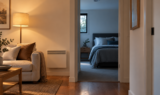 Hallway view_ cool bedroom, warm living room-3