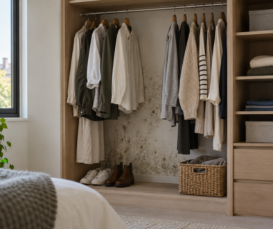 Subtle damp spots in a Melbourne wardrobe-1